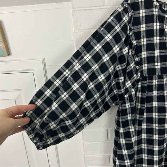 Day & Moon Red Dress Boutique Pinky Promise Black Plaid Dress Size L - Picture 7 of 11